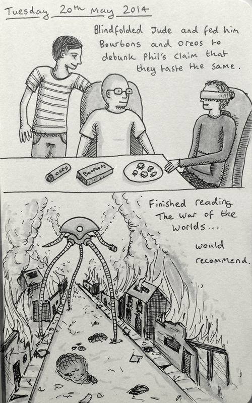 A diary entry on blindfolds, Bourbons, and burning towns