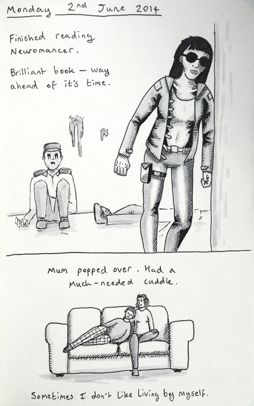A diary entry on Neuromancer, cuddles, and living by myself