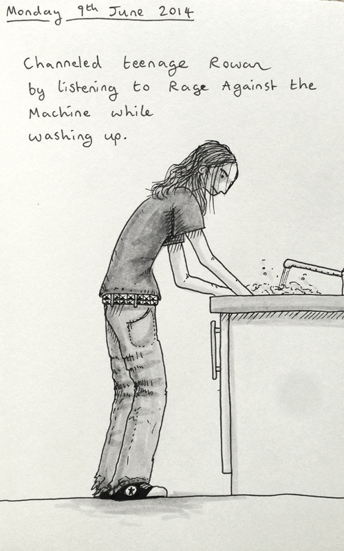 A diary entry on teenagers, rage, and washing up