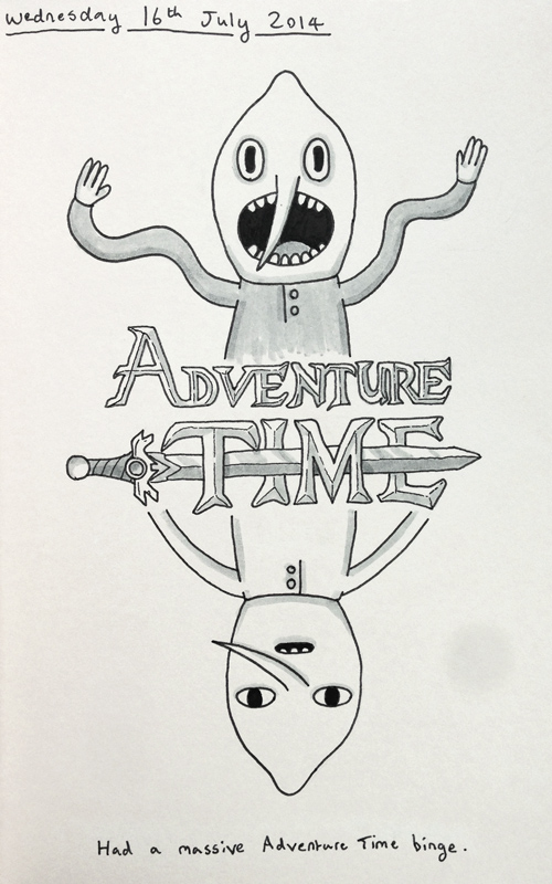 A diary entry on unacceptable amounts of Adventure Time. Unacceptable! 3 years dungeon